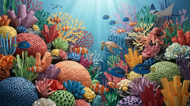 Papercraft Coral Reef
