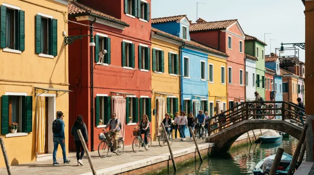 Colorful Buildings In Burano Italy