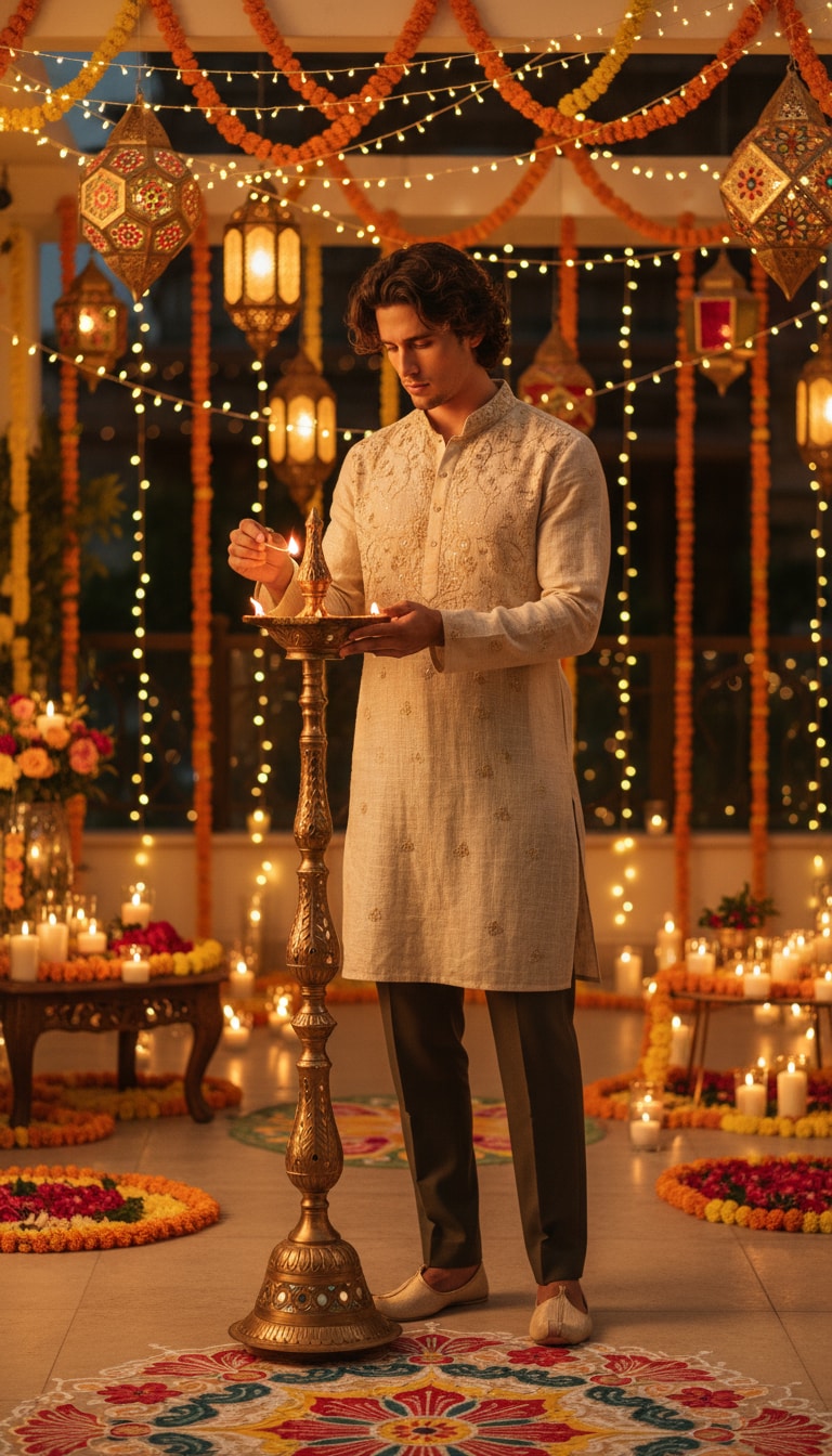 Diya Lamp Festival Scene