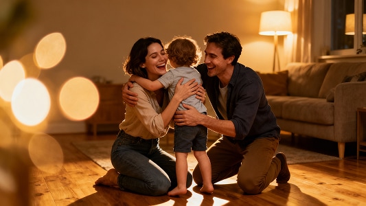 Toddler Family Hug