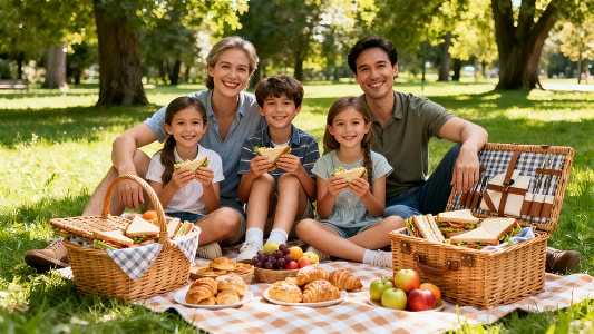 Outdoor Picnic Family Photo