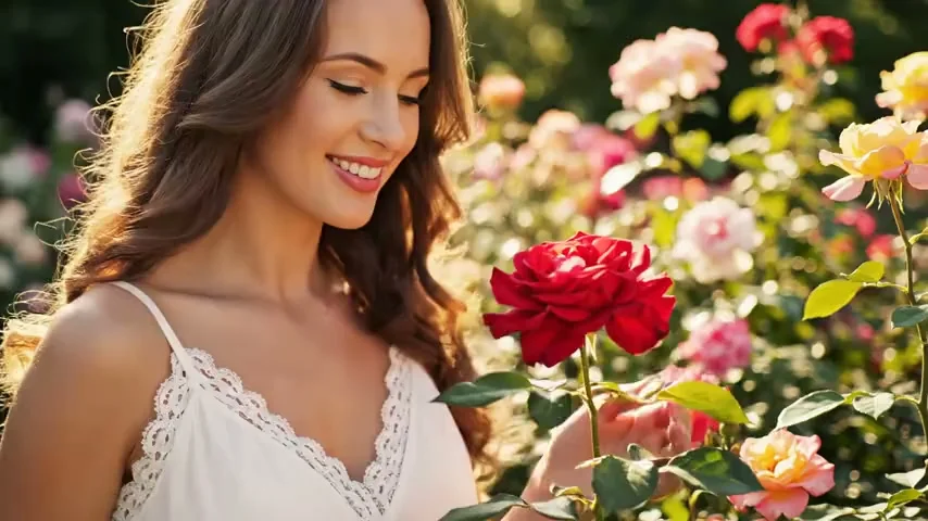 Me in a rose garden